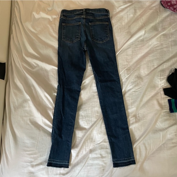 VERONICA BEARD DARK BLUE DENIM SKINNY STRAIGHT JEANS - Picture 4 of 4